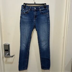 Rag & Bones 10 inch Skinny Blue Jeans Size 28